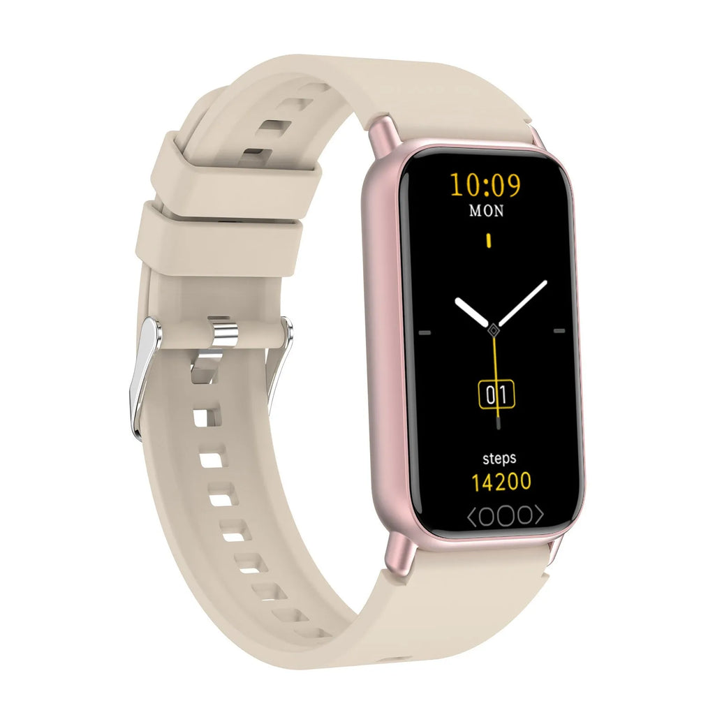 Smart bracelet with dynamic heart rate monitoring, blood oxygen, and sleep tracking – black colour with silicone strap