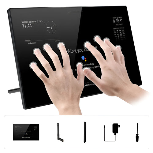 13.3-inch integrated computer touch display with Raspberry Pi CM4 module for voice assistant projects.