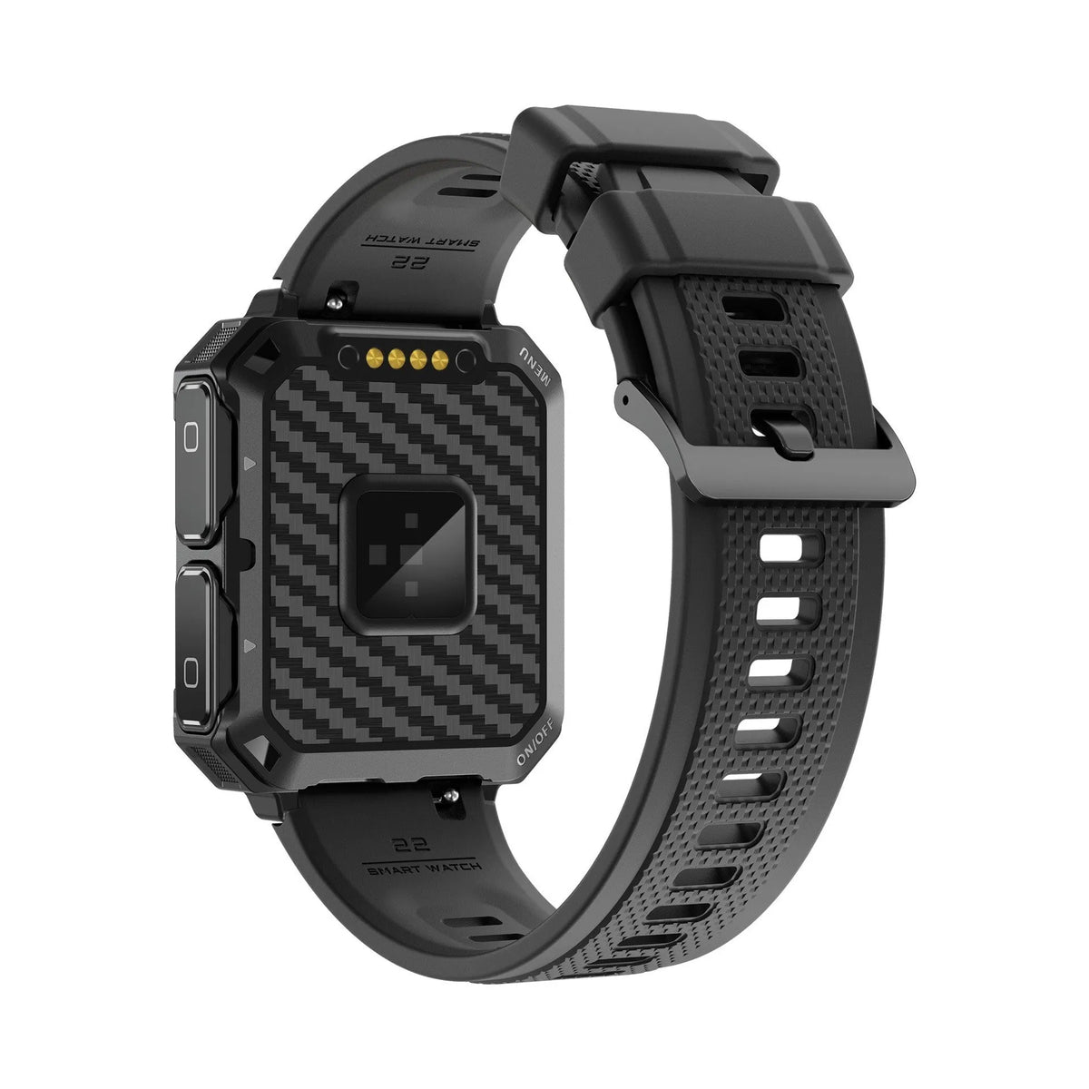 2-in-1 Bluetooth call smart watch with silicone band and aluminium alloy case, available in black, silver, green, and yellow.