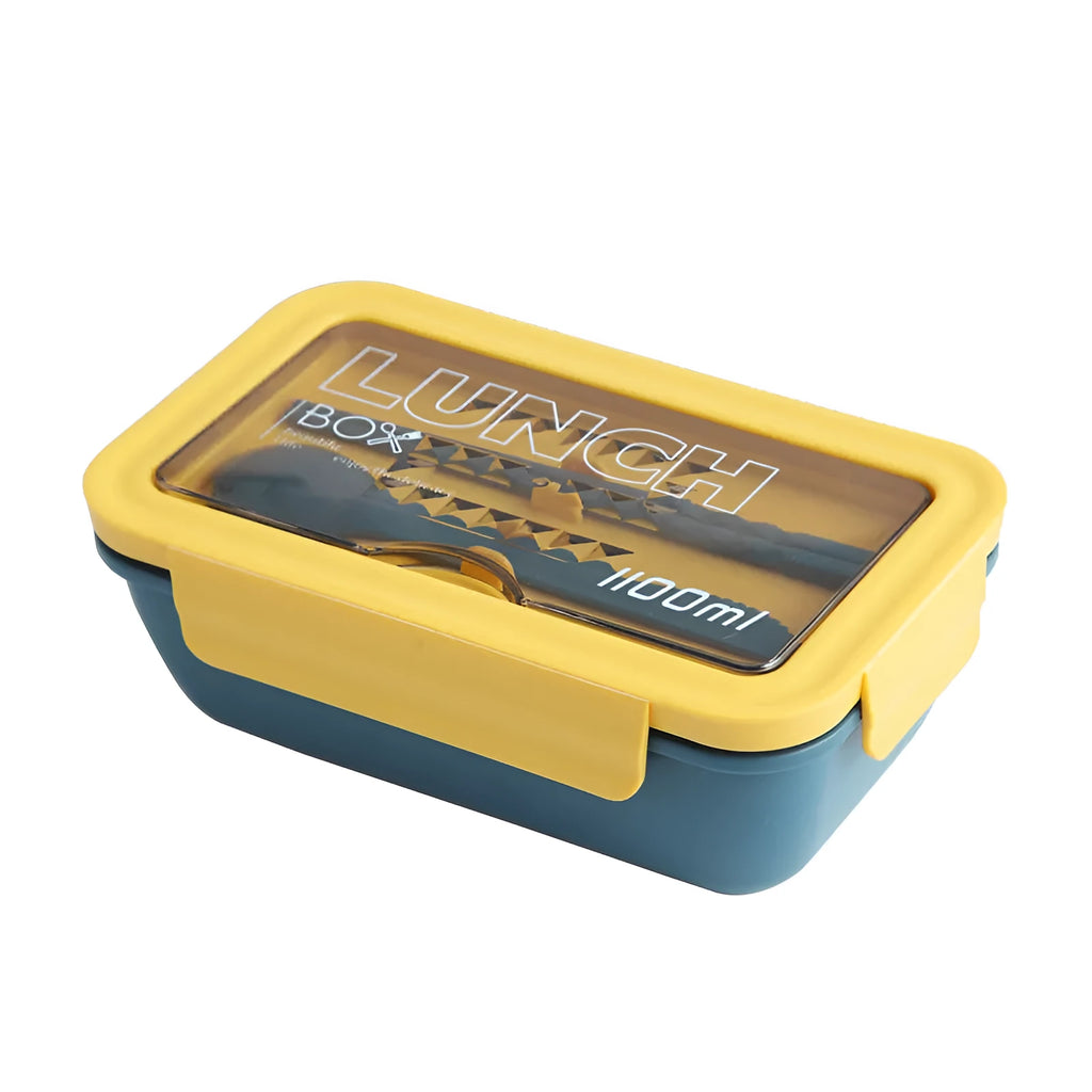Four-layer partitioned bento box in Nordic style design measuring 20.5cm long