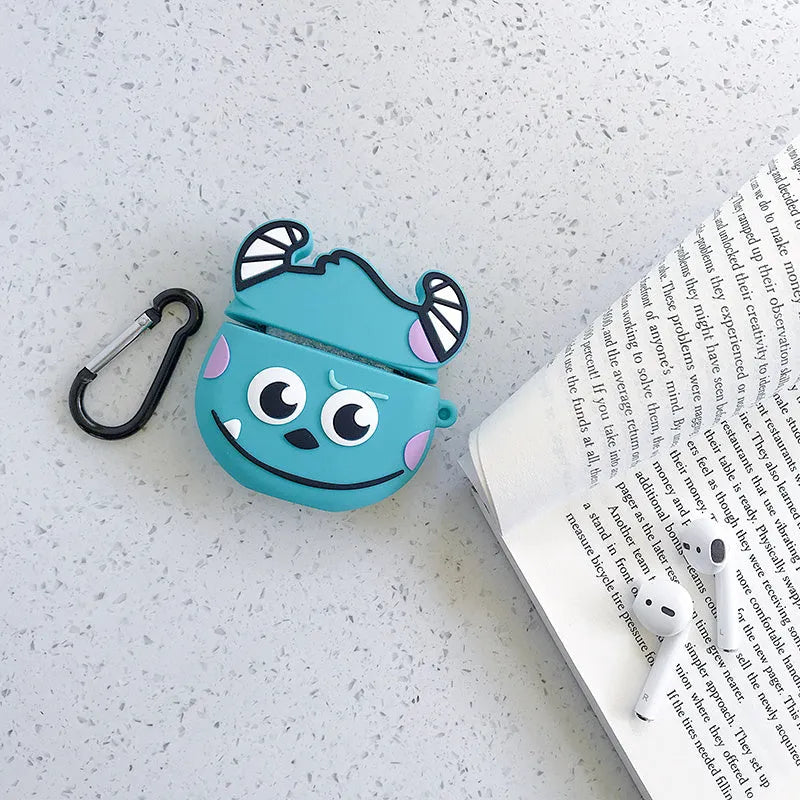Cartoon animal silicone AirPods protective case in multiple colour options
