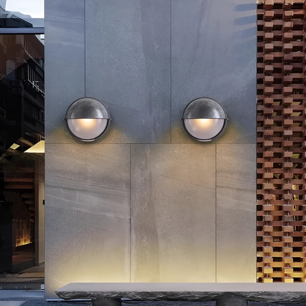 Retro American aisle decoration wall lamp in aluminium finish with warm light, 210mm overall size