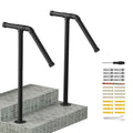 Black American style metal ladder support bracket for minimalist staircase installation