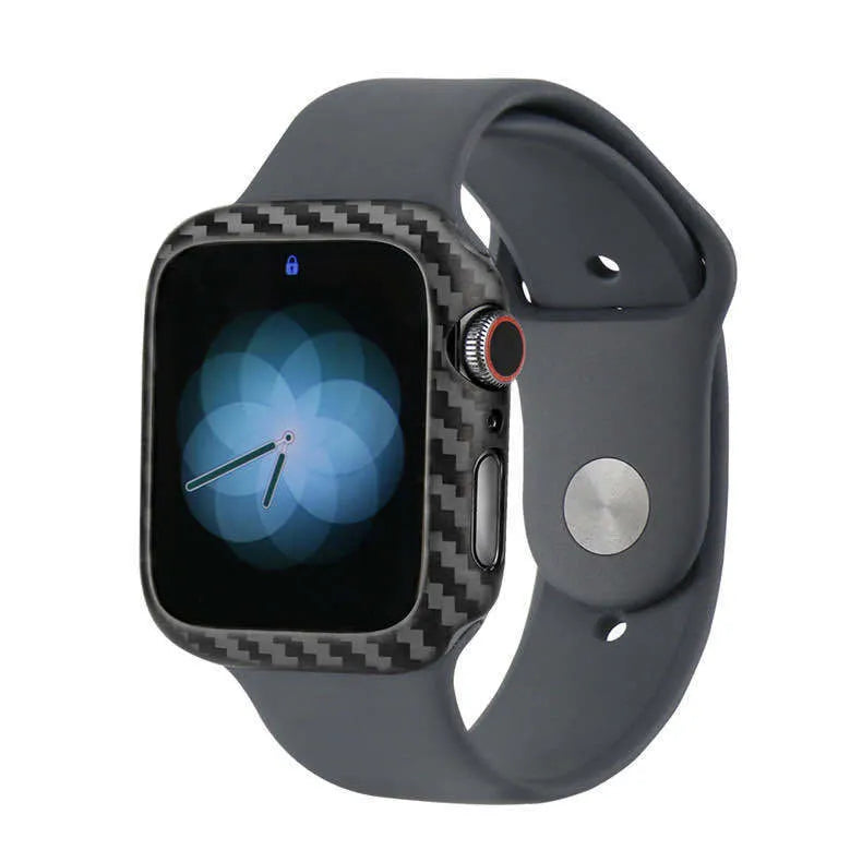 Black leather half wrap protective case for Apple Watch Series 4 44mm