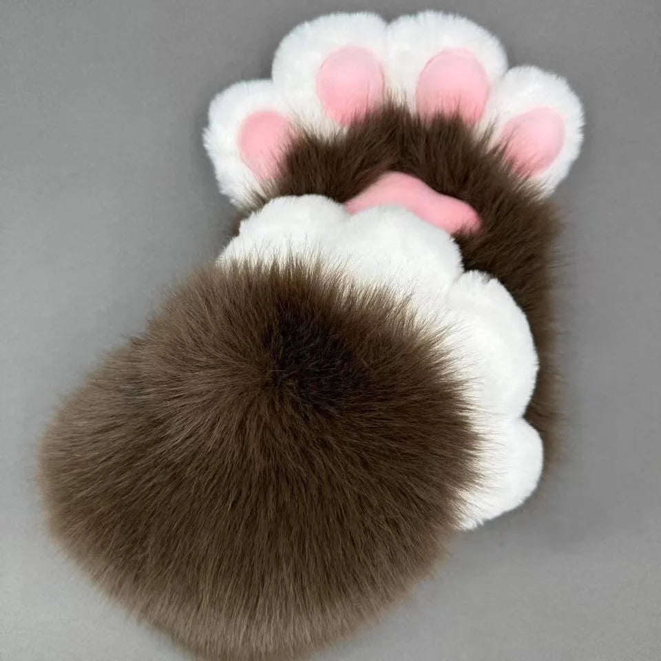 Colourful animal claw cosplay gloves in nylon material with free-size fit