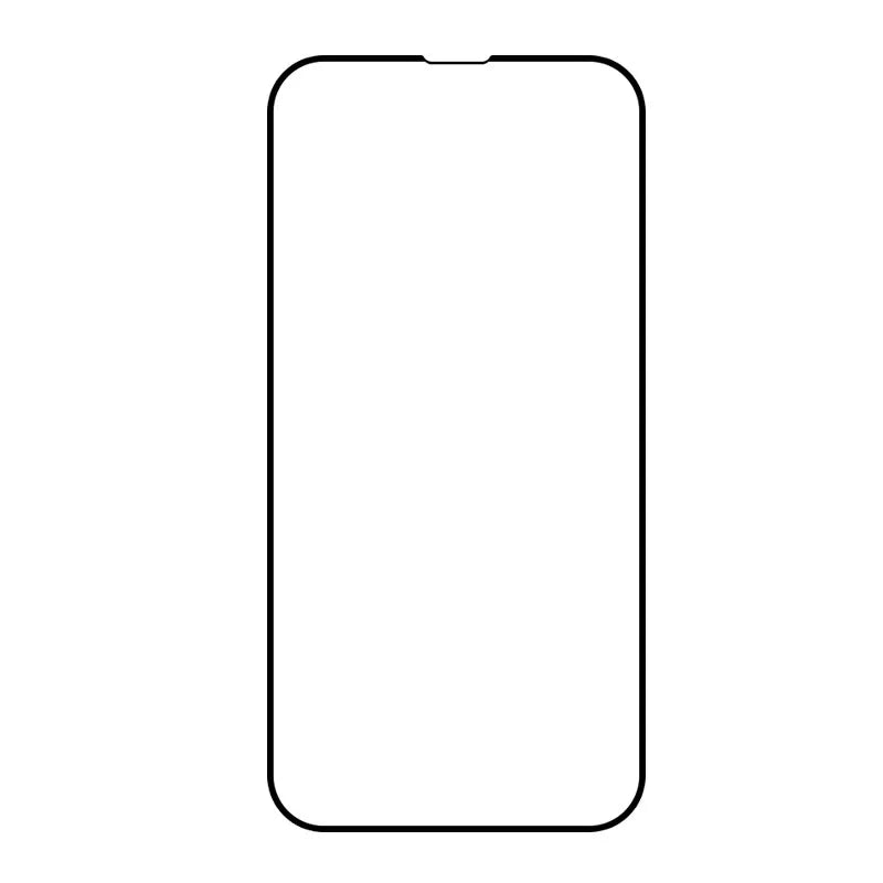Tempered glass screen protector for iPhone 15 with anti-fingerprint coating, black colour