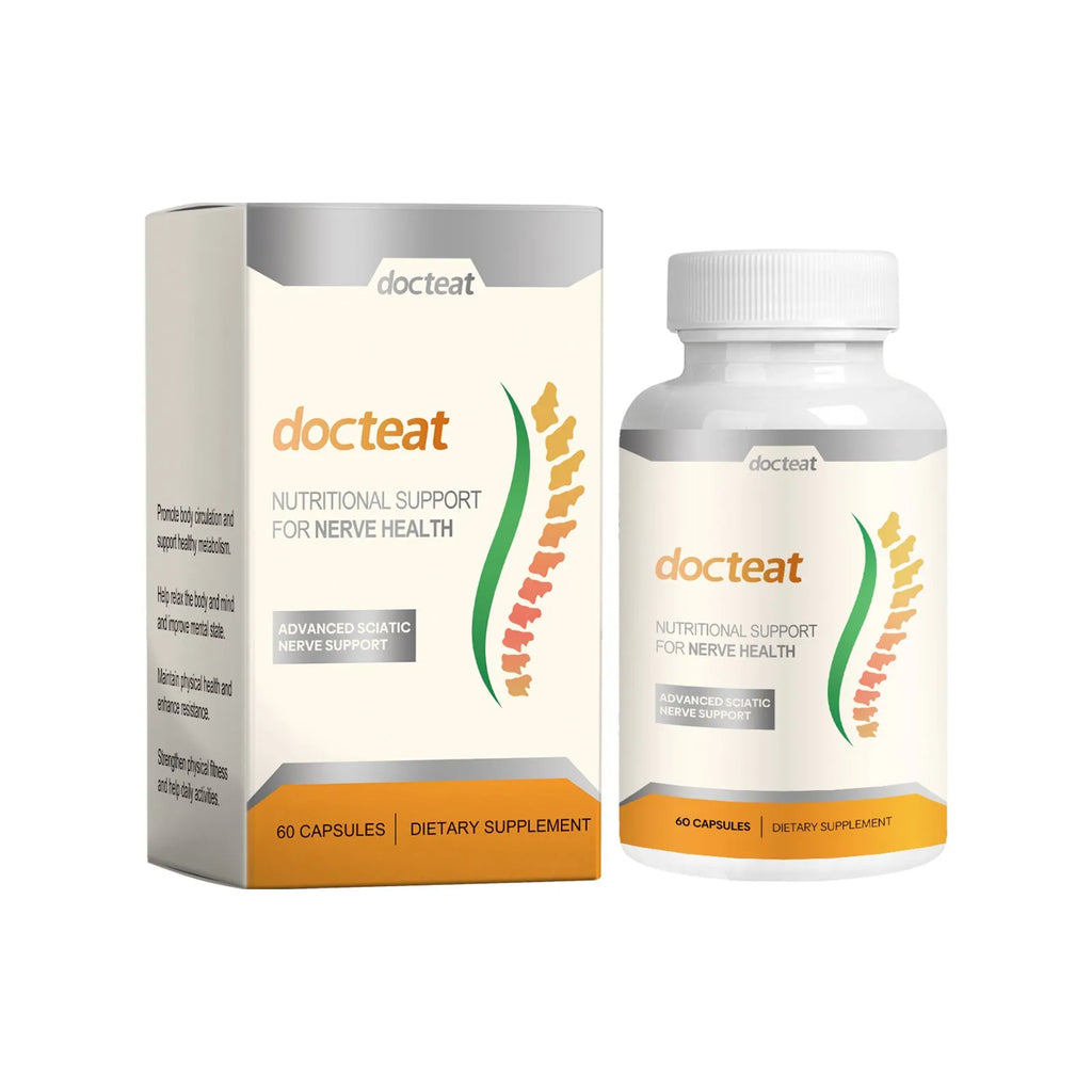 Body care adhesive wrap bottle containing 60 capsules for joint comfort massage applications