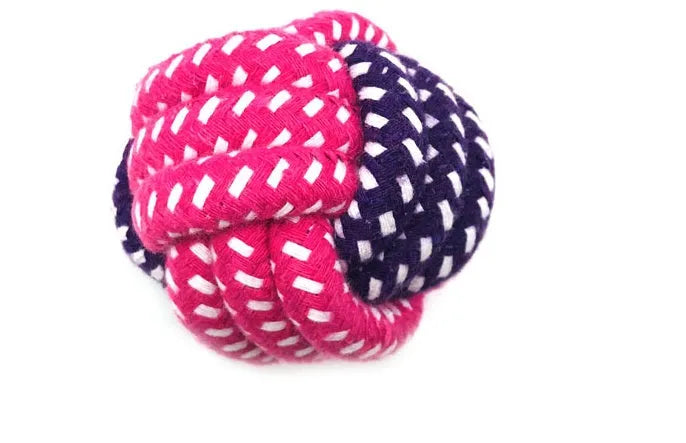 12-piece pet rope toy set in assorted colours made from cotton rope weave for dog biting and teeth cleaning