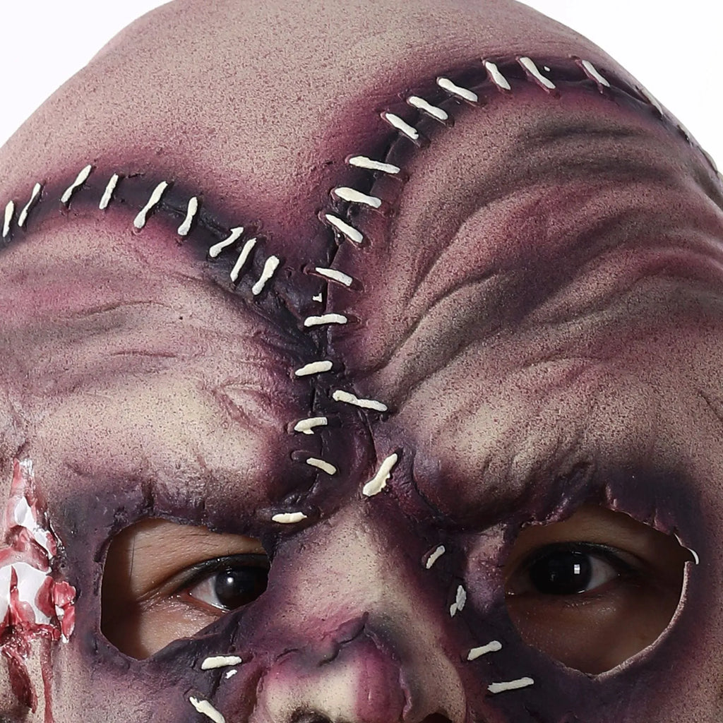 Three-sided grimace horror Halloween mask made from natural latex