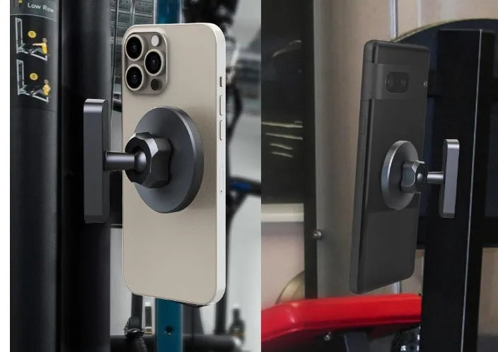 H160 G17 magnetic mobile phone holder with silicone bracket for cars and gyms.