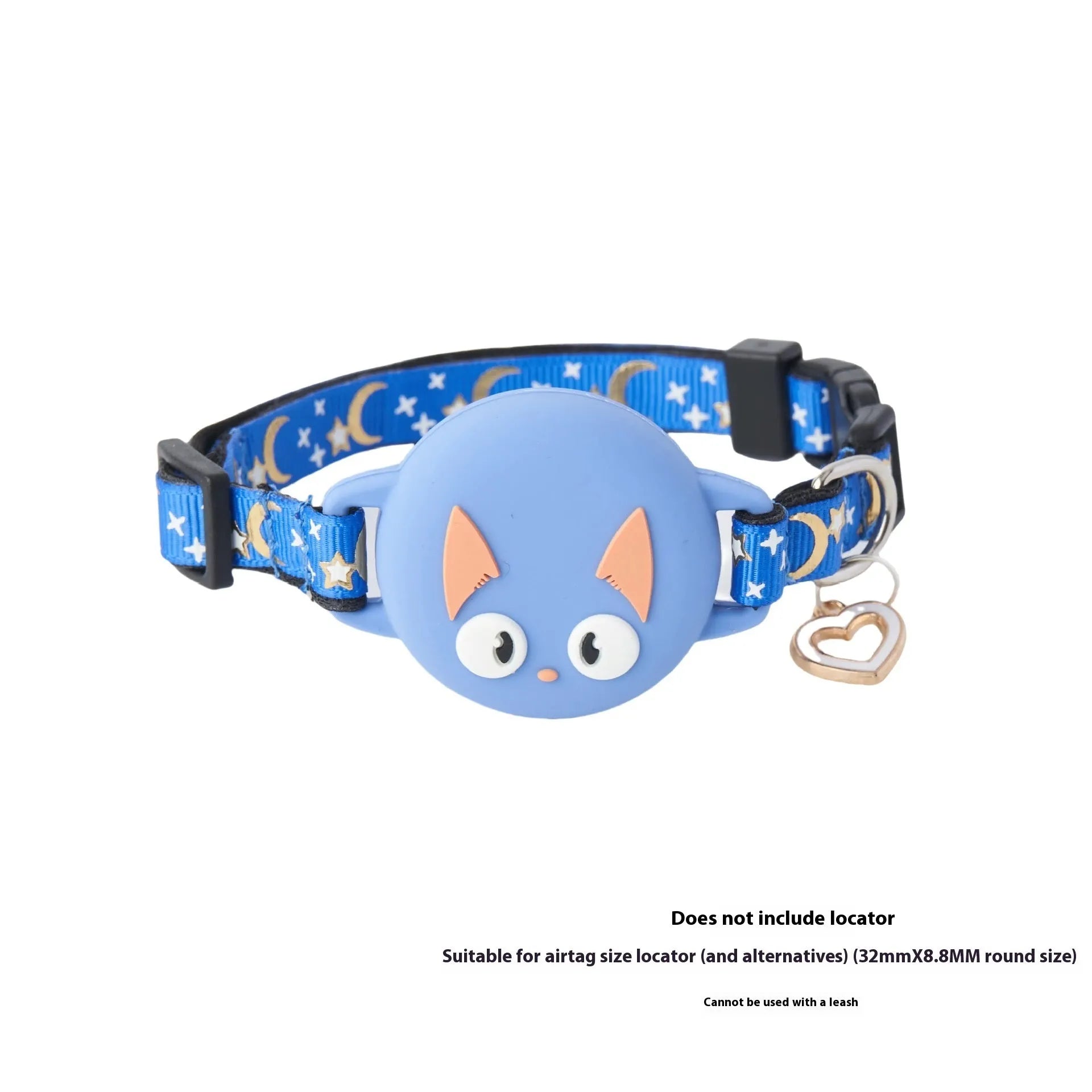 Apple AirTag protective case for cat collars in plastic with adjustable sizing