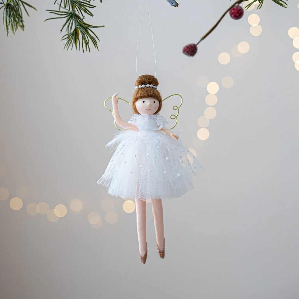 Pink or white cloth ballet girl angel plush doll with modern simplicity design