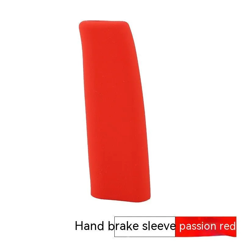 Universal silicone handbrake sleeve cover in assorted colours for car interior