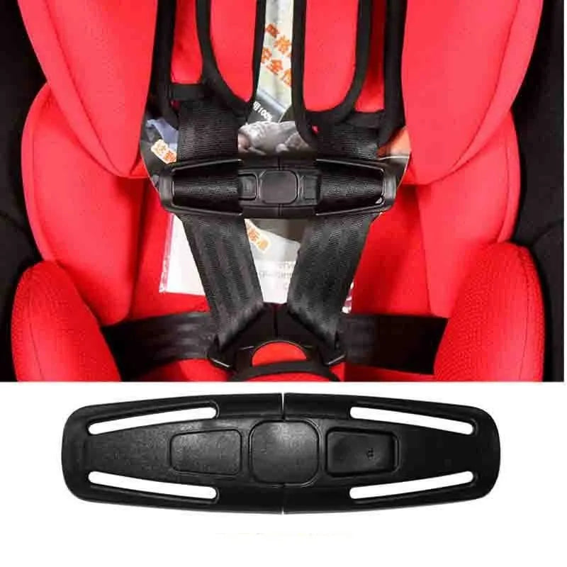 Black nylon PA66 vehicle seat belt buckle measuring 14.5 by 4 cm for child safety seats