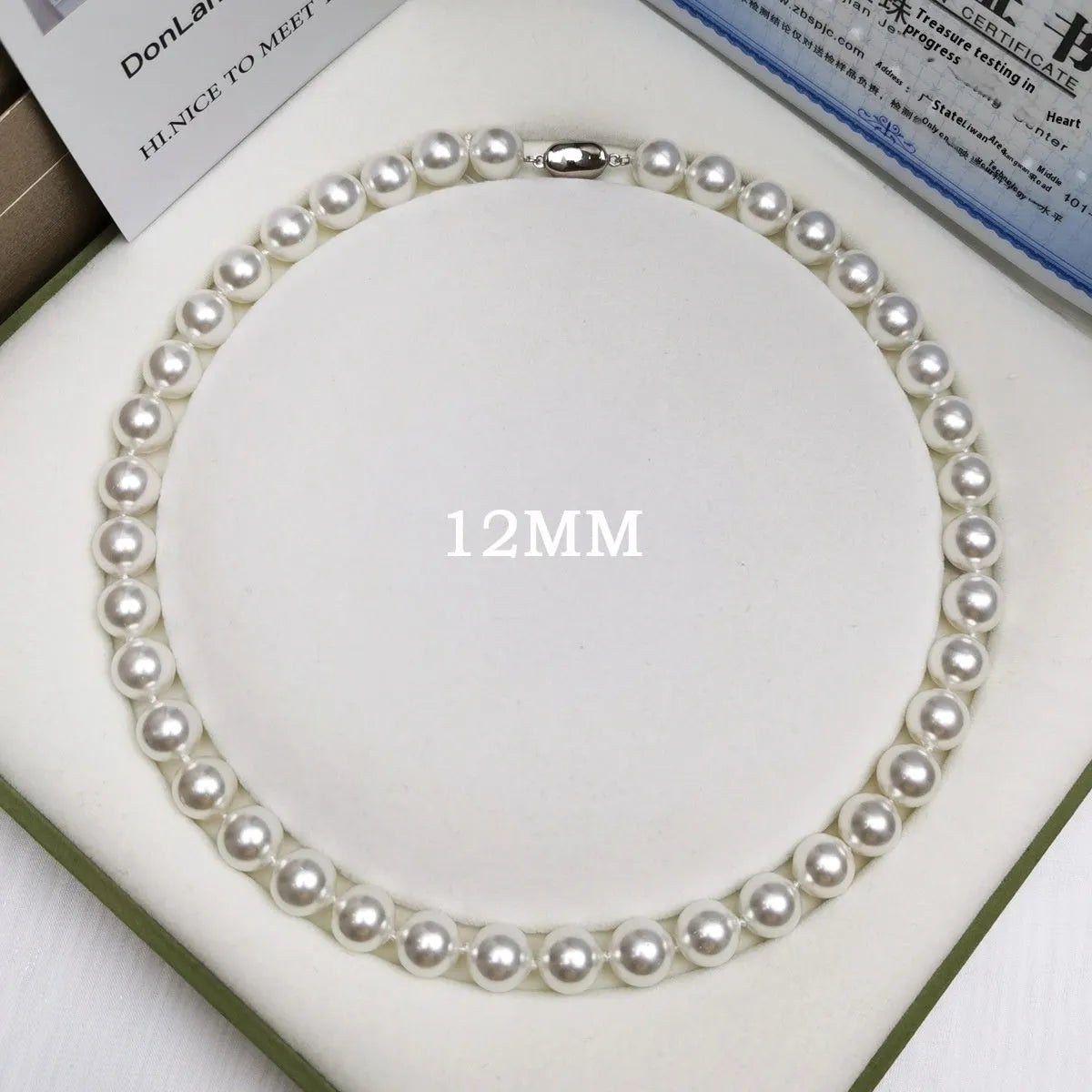 925 silver ingot buckle necklace with Australian white shell pearls on a model, unisex clavicle chain style