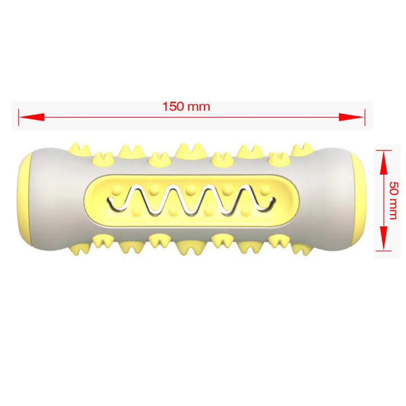 Pet chew-resistant teeth cleaning stick in TPR and nylon with molar bumps and zigzag groove