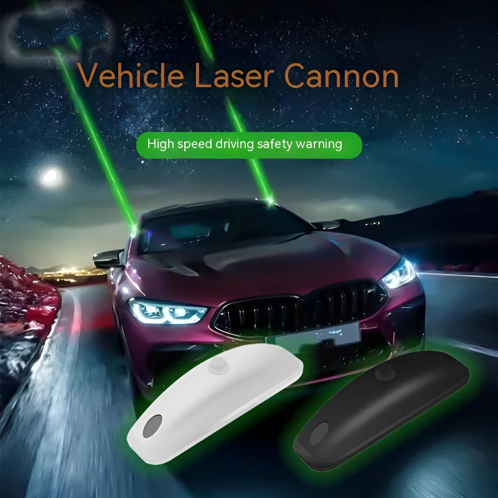 Vehicle-mounted remote pilot laser lamp with USB cable and remote control