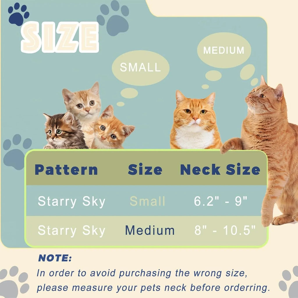 Soft adjustable cat recovery cone collar in fabric construction