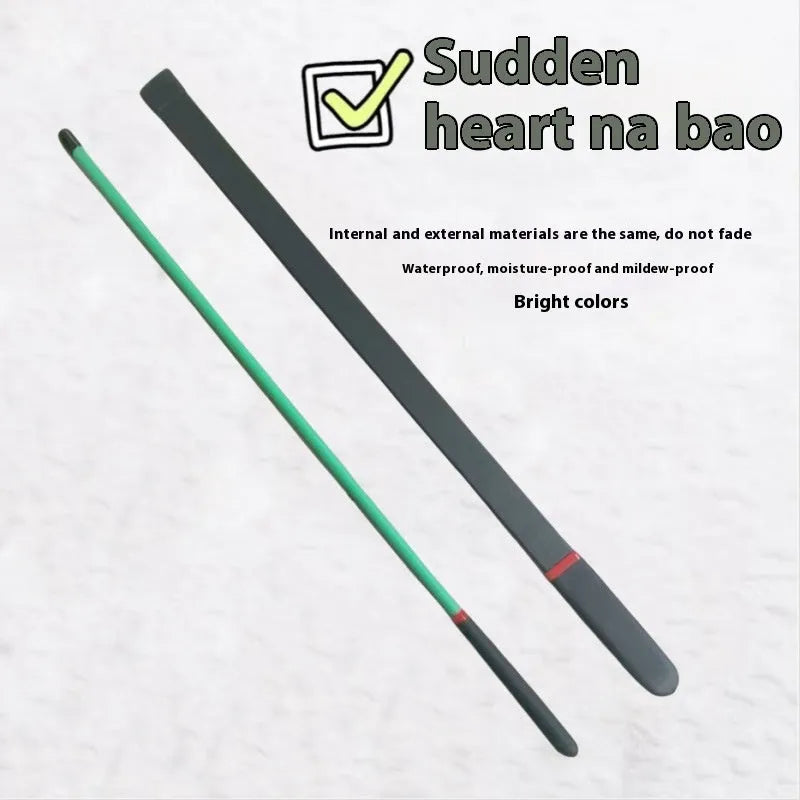 A 10cm long solid resin pointer for fabric marking with measuring tape and tailor's chalk.