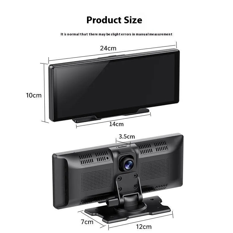 10-inch car smart screen with Apple CarPlay and front/rear driving recorder functionality