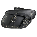 Black leather motorcycle hanging box pannier bag, 43 x 15 x 26 cm, single side bag for Cruiser Prince universal fit