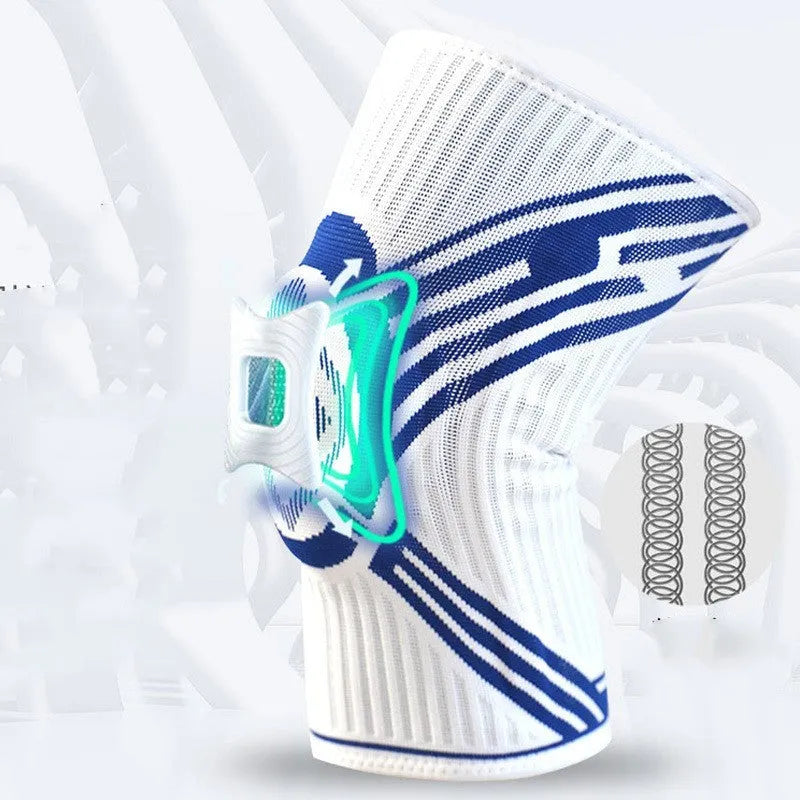 Adult cotton knee pads in blue colour for basketball and running sports protection