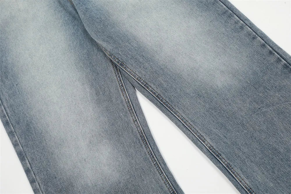 Men's blue cotton denim reverse wear jeans with mid-waist cut, size range S to XXL