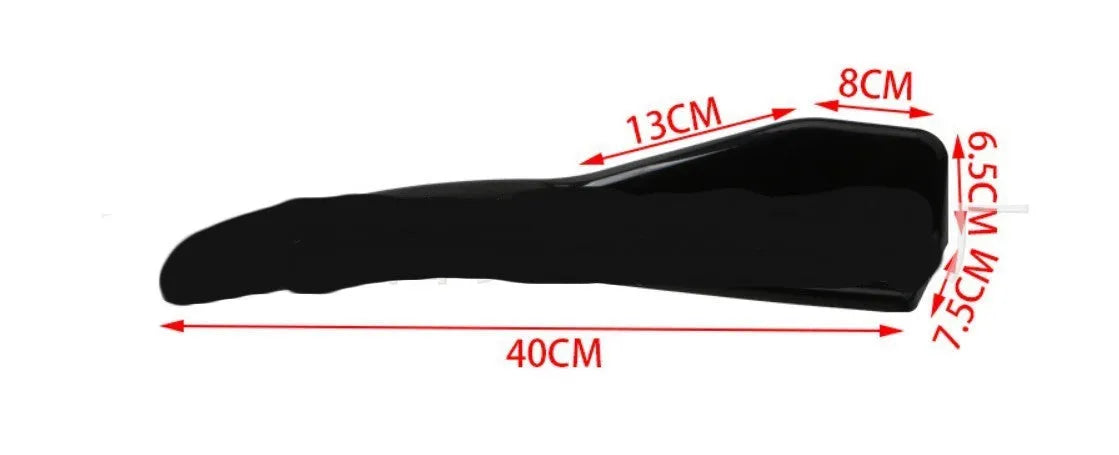 Front and rear black ABS car deflector spoiler for General Motors vehicles, 440mm long