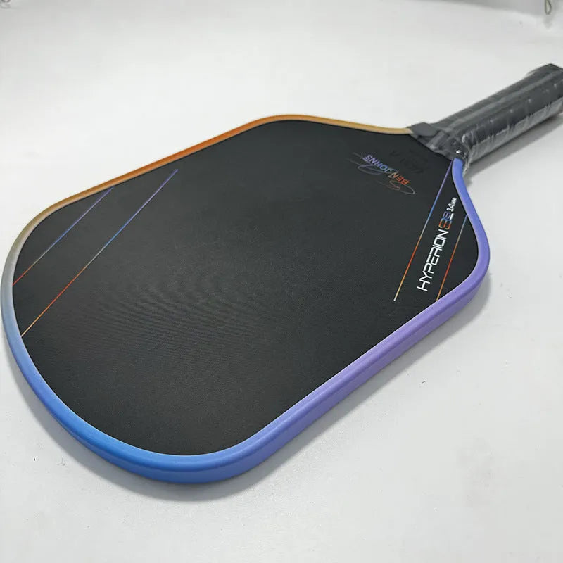 Aurora Multicolor Hyperion 3S pickleball racket with carbon fibre matte finish.