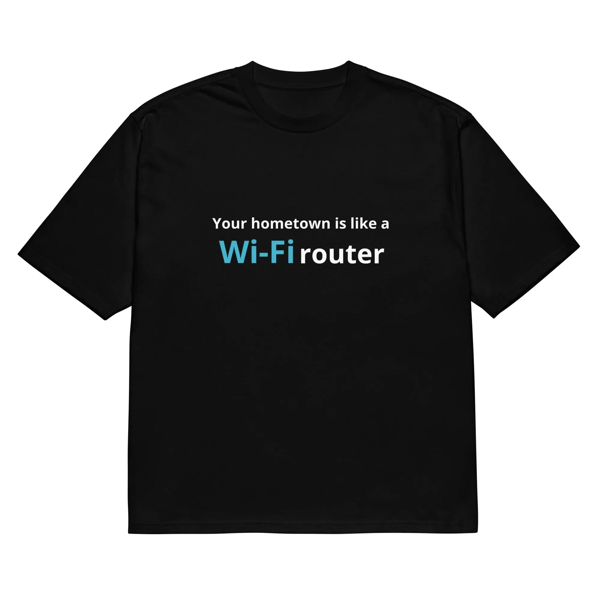 Men's black loose fit T-shirt with 3D printed cartoon design showing front graphic detail