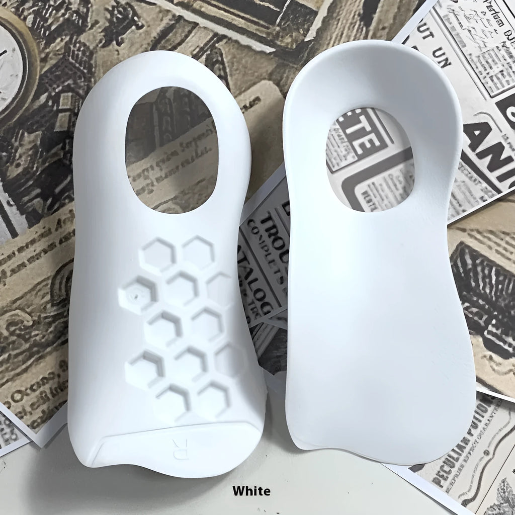 TPR arch support insole with varus correction in white, black and skin colour options
