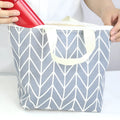 Arrow print polyester makeup bag with waterproof lining for cosmetics storage