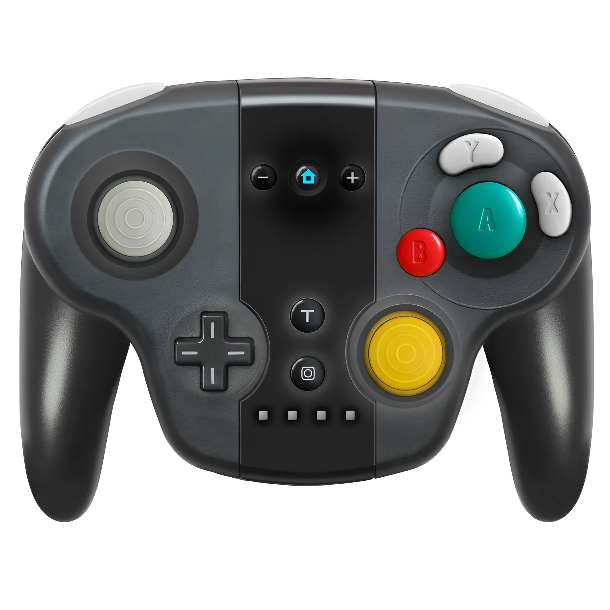 Black wireless gamepad controller with colourful packaging for Nintendo Switch and Windows PC