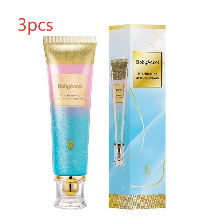 100g tube of nicotinamide whitening toothpaste for adult men and women.