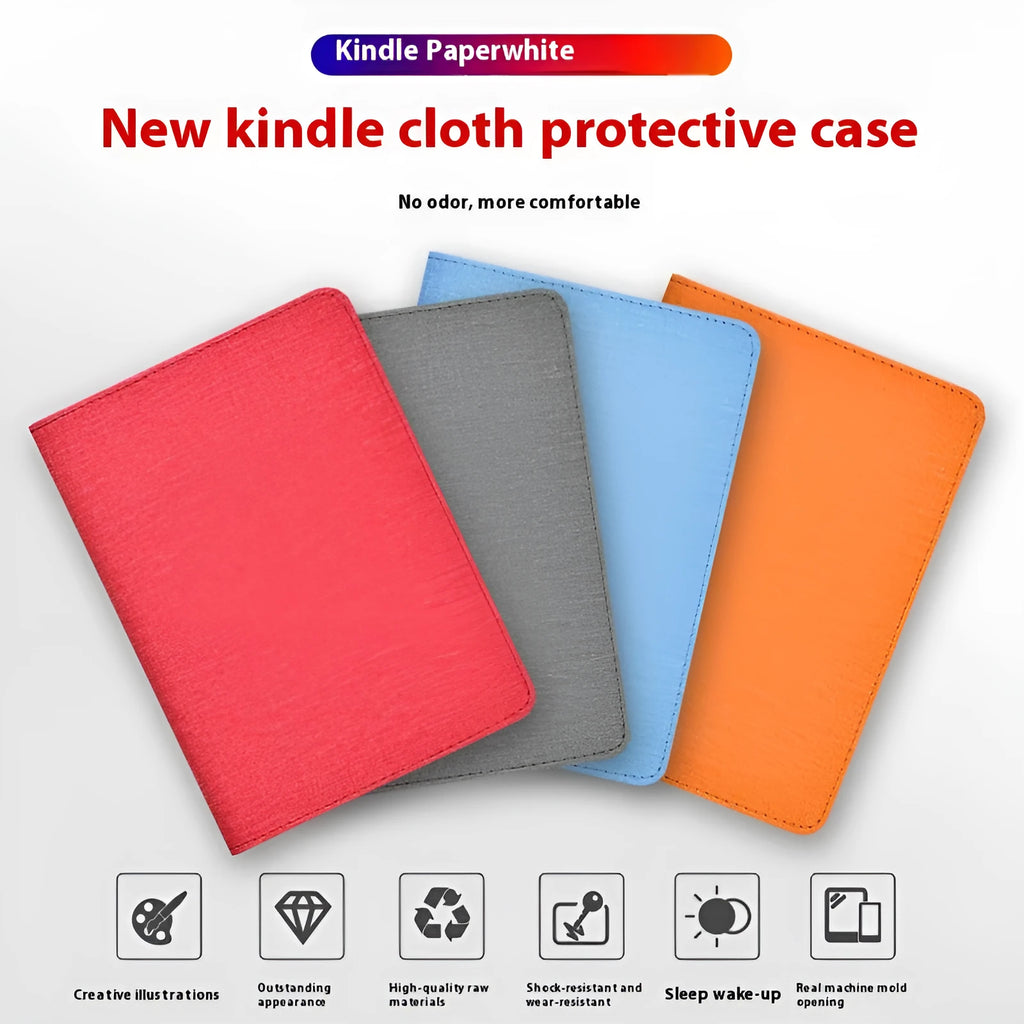 Imitation leather protective case with bracket for KPW5, available in 10 colours including pink and black