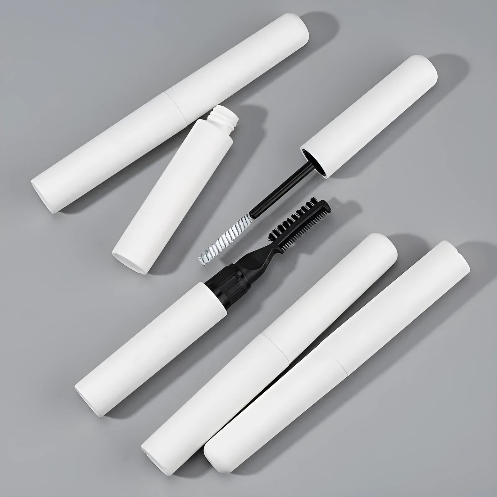 Eyebrow shaping brush and glue set with one brush application for natural eyebrow styling