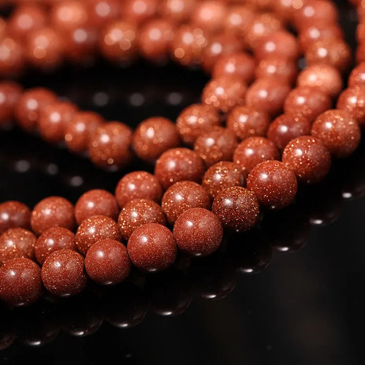 Golden star stone colour bracelet with six-words mantra and multi-circle design featuring fu character symbols