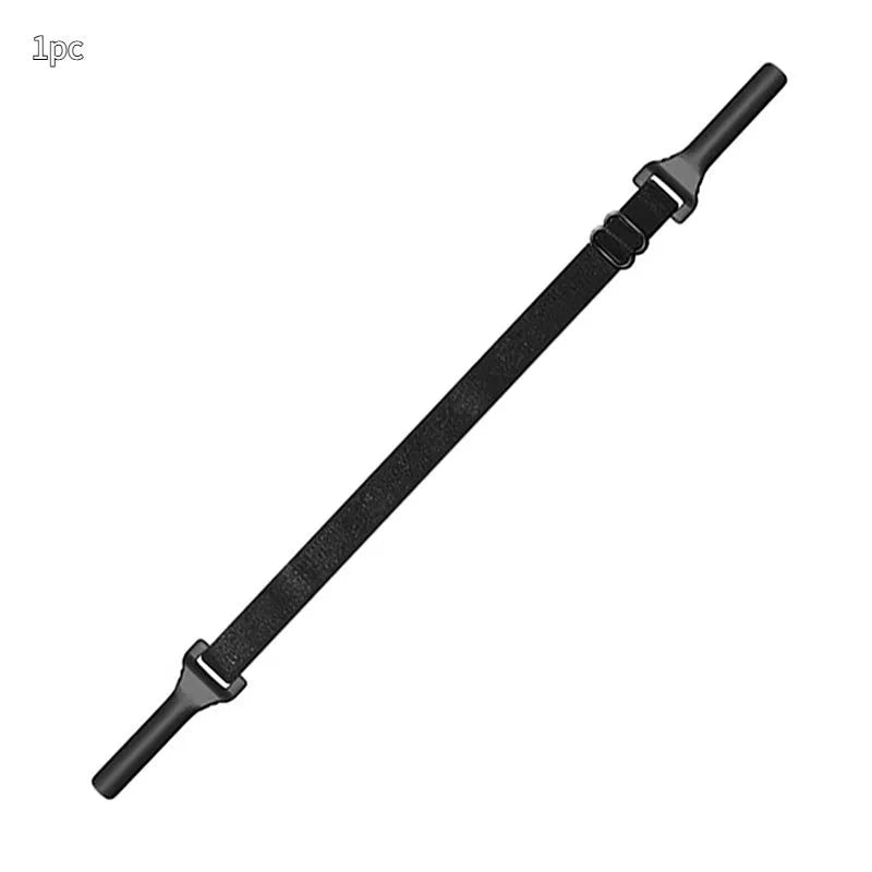 Black adjustable glasses cord with silicone ends for securing spectacles or sunglasses