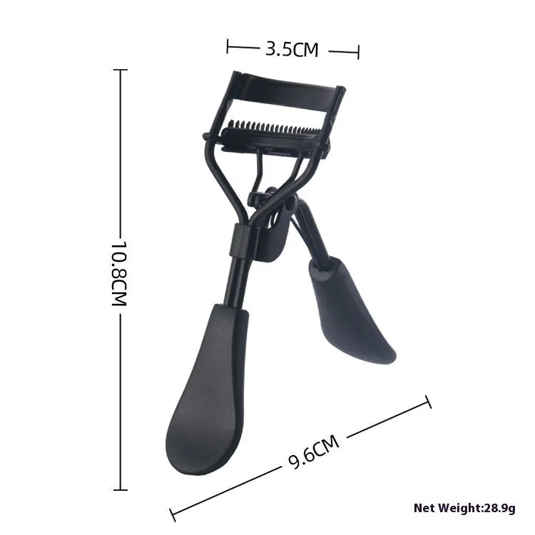 A4 manual eyelash curler with comb in assorted colours including pink and black