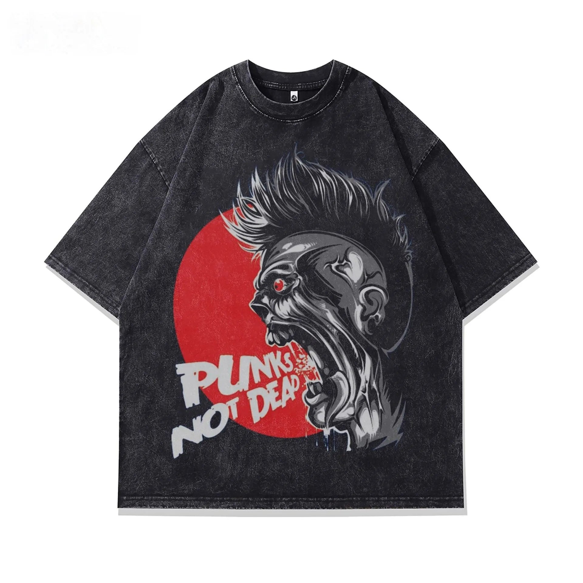 Men's printed cotton t-shirt with character pattern design and short sleeves