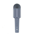 Wireless Bluetooth karaoke microphone in pink, blue, or green with integrated speaker.