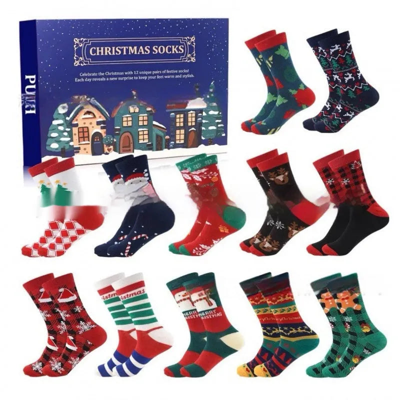 A miniature Christmas socks resin blind box decoration from a set of seven festive designs.