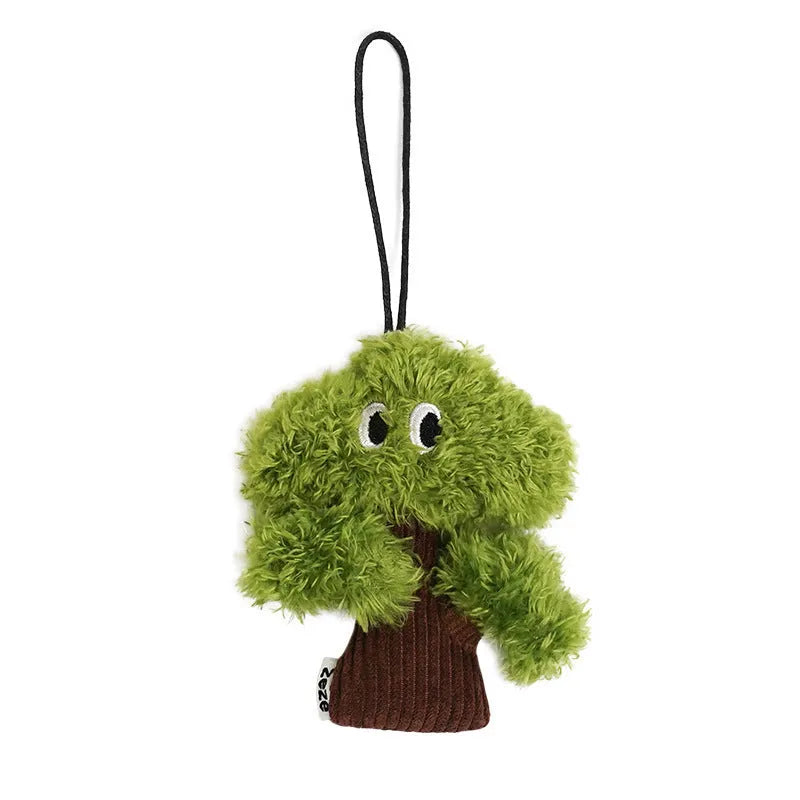 Pine tree shaped cat toy bag pendant with cat mint filling in three size options