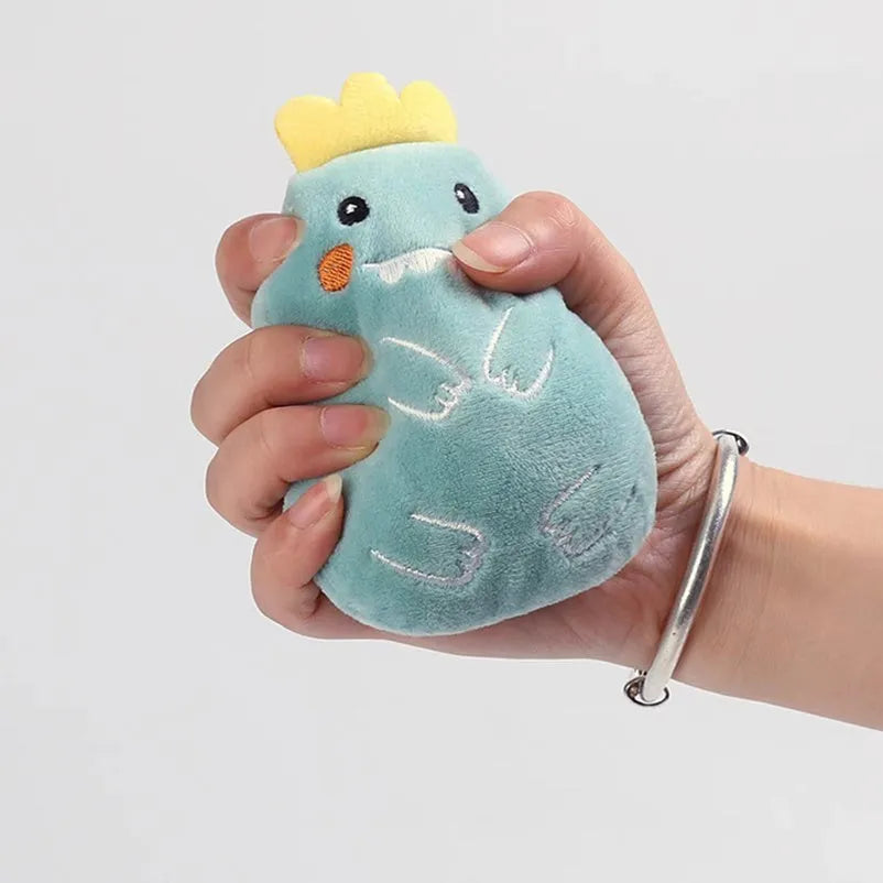 Plush catnip toys for chewing with vocal function in multiple colours