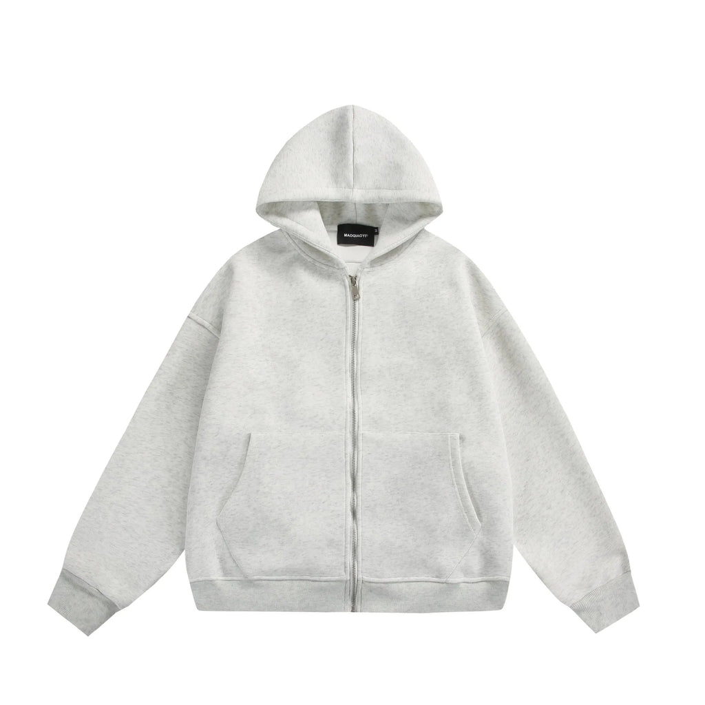 Black and melange grey cardigan coat with back small bag design and regular sleeves