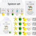 Set of durable resin greeting cards featuring pun designs, arranged showing multiple card quantities.