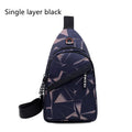 Men's Oxford cloth crossbody bag with earphone hole in medium size