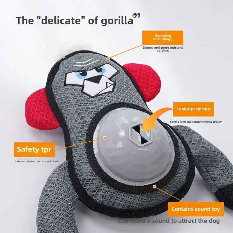 Missing Food Dog Toy Gorilla Sound Paper Sound Bite Resistant Puzzle Interactive Pet Product Green