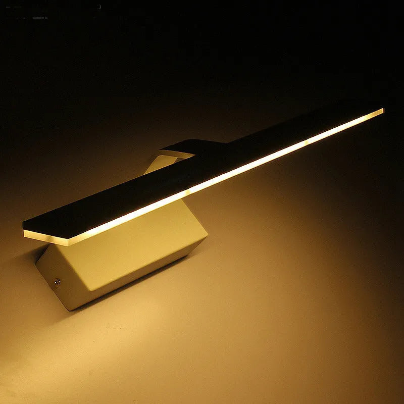 White LED bathroom mirror headlight, 220V, three light colours, horizontal design, 520mm by 175mm.