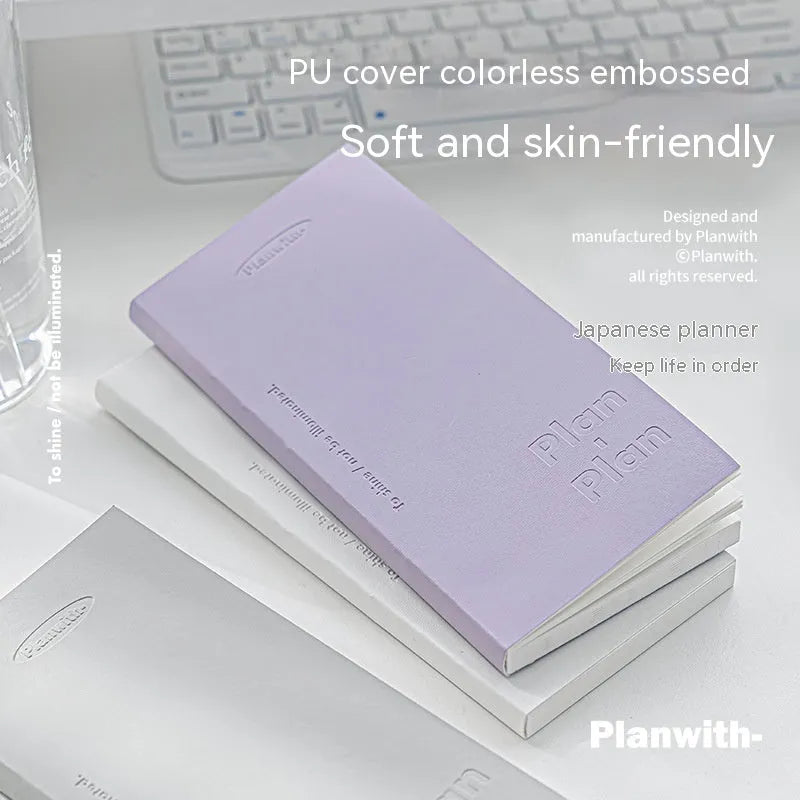 Embossed metre book notebook with 80 sheets of 100g white cow paper in five colour options